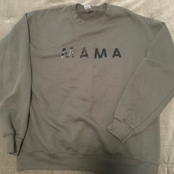 Tops - Military green mama sweatshirt| mama sweatshirt| mama crewneck| olive green mama